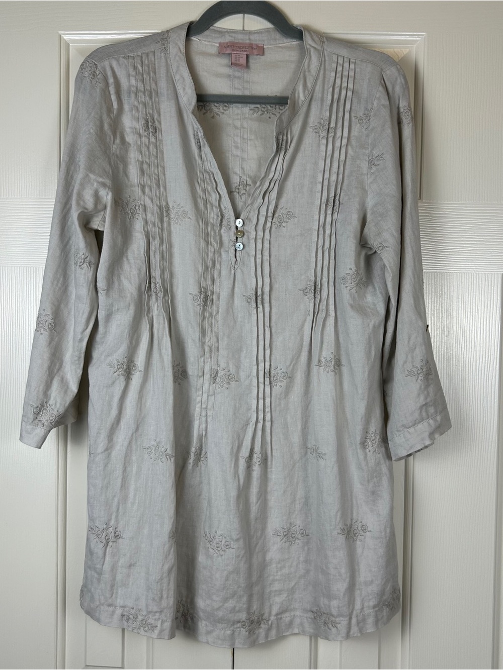 Saint Tropez 100% Linen Tunic Top